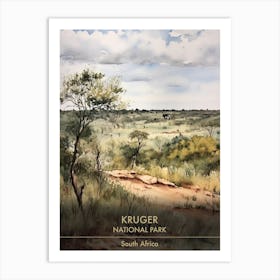 Kruger National Park South Africa Watercolour 1 Art Print