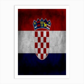 Croatia Flag Texture Art Print