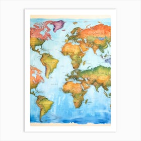 World Map 2 Art Print