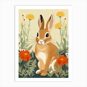 Baby Animal Illustration  Hare 3 Art Print