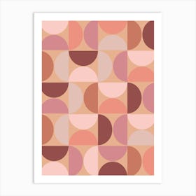 Mid Century Peach Fuzz Art Print