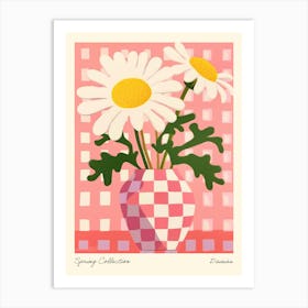 Spring Collection Daisies Flower Vase 4 Art Print