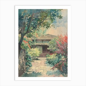 Kanazawa Japan 2 Retro Illustration Art Print