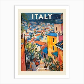 Genoa Italy 1 Fauvist Painting  Travel Poster Art Print