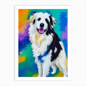 Pyrenean Shepherd 2 Fauvist Style Dog Art Print