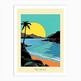 Poster Of Minimal Design Style Of Seychelles 3 Art Print
