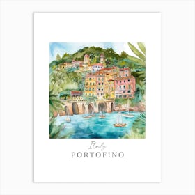 Italy Portofino Storybook 3 Travel Poster Watercolour Art Print