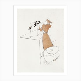 La Modiste, Renée Vert (1893), Henri de Toulouse-Lautrec Art Print