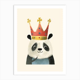 Little Panda 2 Wearing A Crown Art Print