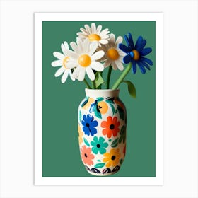 Daisies In A Vase 3 Art Print