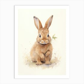 Bunny Drawing Rabbit Prints Watercolour 2 Art Print