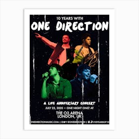 One Direction Concert Poster Art Print