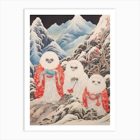 Zao Onsen Snow Monsters, Japan Vintage Travel Art 3 Art Print