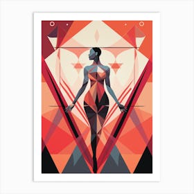 Body Positivity Empowering Geometric 1 Art Print