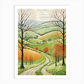 Brecon Beacons National Park Wales 1 Hike Illustration Art Print