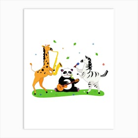 Prints, posters, nursery, children's rooms. Fun, musical, hunting, sports, and guitar animals add fun and decorate the place.12 Art Print