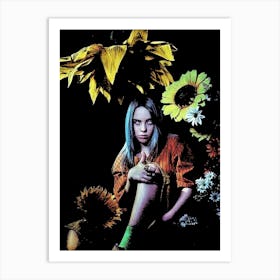 Sunflowers Billie Eilish Art Print