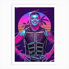 Dominik Mysterio 80s Retro Art Print