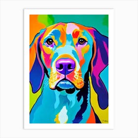 Vizsla Fauvist Style Dog Art Print
