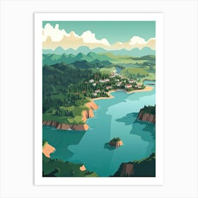 Seychelles, Flat Illustration 2 Art Print