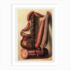 Sausages And Meats Art Print