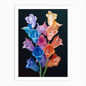 Bright Inflatable Flowers Larkspur 3 Art Print