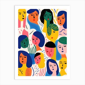 Women'S Faces 3 Art Print