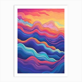 Abstract Waves Background Art Print