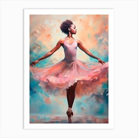 Ballerina With A Pink Dress 1 Art Print