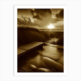 Sunset At The Beach 716 Art Print