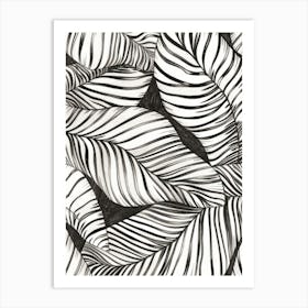 Palm Leaves Seamless Pattern Art Print