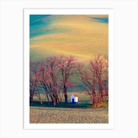 House In The Field Art Print