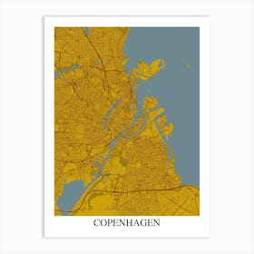 Copenhagen Yellow Blue Art Print