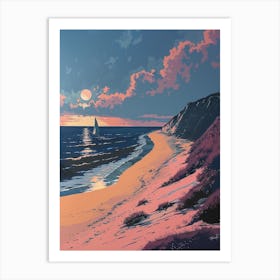 Sunset At The Beach 2 Art Print