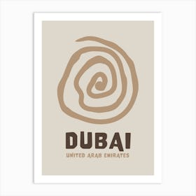 Dubai Neutral Brown Art Print