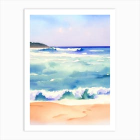 Manzanillo Beach 3, Cuba Watercolour Art Print