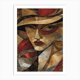 Woman In Hat 4 Art Print