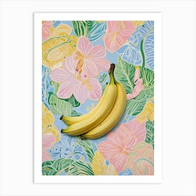 Tropical Bananas Art Print