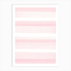 Pastell Pink Linien Streifen Abstrakt Kunst, Romantisch Artprint Art Print