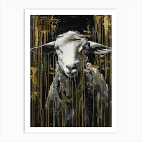 Gold Sheep Art Print