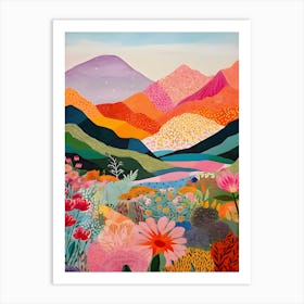 Abstract Mountain Colorful Living Room Art Print