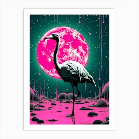 Pink Flamingo Art Print