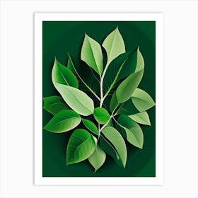Oregano Leaf Vibrant Inspired 1 Art Print