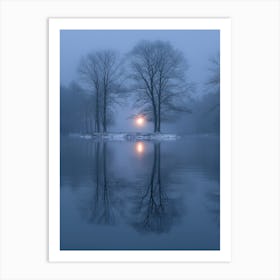 Sunrise Over The Lake 1 Art Print