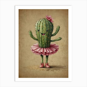 Ballerina Cactus Art Print