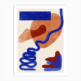 Red And Blue Art Print