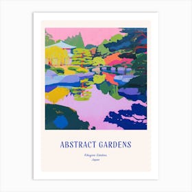 Colourful Gardens Rikugien Gardens Japan 2 Blue Poster Art Print