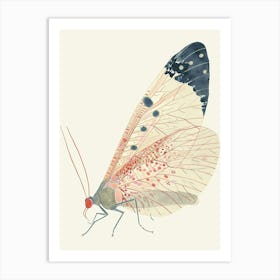 Colourful Insect Illustration Lacewing 18 Art Print