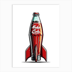 Nake Cola Rocket Art Print