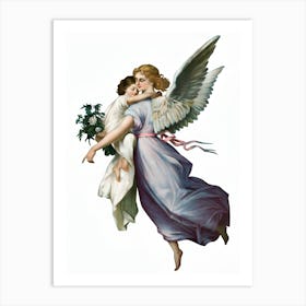 Angel Holding A Child Art Print